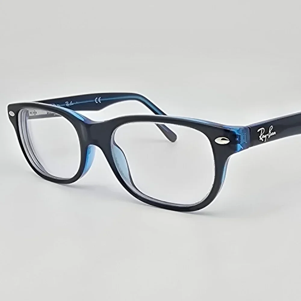 Ray-Ban RB1555 3667 Blue on Crystal Blue Kids Eyeglasses Frame w/ Flexhinge 46mm